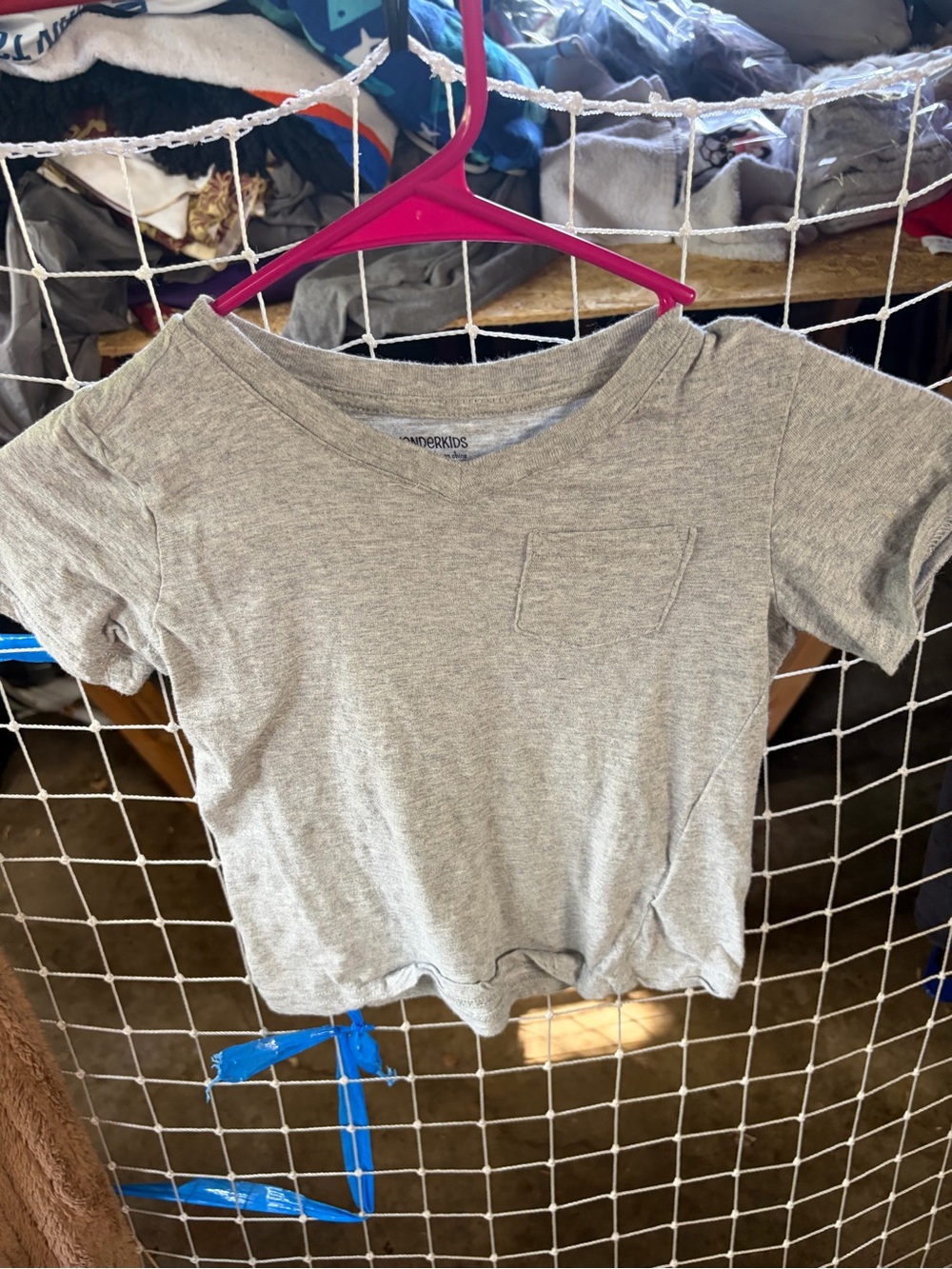 Wonderkids Light Grey Short Sleeve Pocket Tee